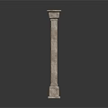 Classical Stone Column With Intricate Carvings And Decorative Architectural Elements 3d model
