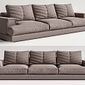 Modern three-seat sofa multiplayer sofa 3d model