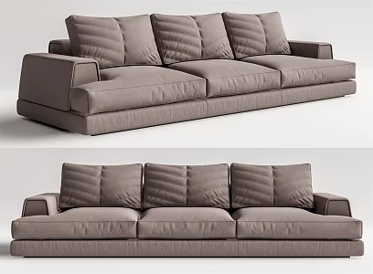 Modern three-seat sofa multiplayer sofa 3d model