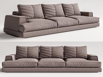 Modern three-seat sofa multiplayer sofa 3d model