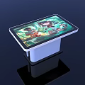Public Facility Interactive Touchscreen With White Base And Animal Graphics