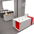 Modern mobile phone shop smart phone experience table mobile phone table 3d model