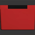 Red MARVEL Plastic Storage Box With Lid And Black Handles For Organizing Items