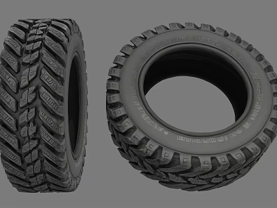 Durable Off Road Car Tires As Essential Automotive Components For Vehicles 3d model