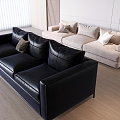 Modern Sofa Casual Sofa Business Sofa Leather Sofa Three-Seat Sofa 3d model