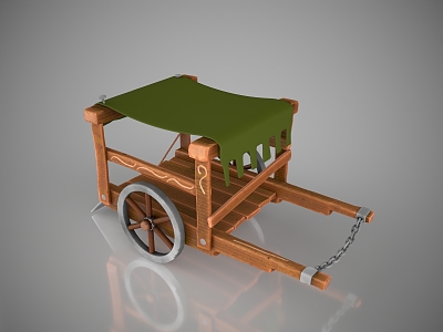 Modern carriage Medieval carriage 3d model