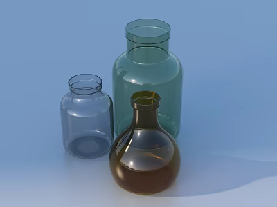 Glass bottle sketch 3d model