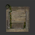 Classical Stone Arch Structure With Staircase Railings And Ornate Green Plants