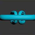 Turquoise TITAN Loop Carabiner With Strong Structure And Versatile Design For Outdoor Gear