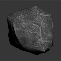 Natural Gray Stone With Textured Surface And Reflective Details For Interior Decor Projects