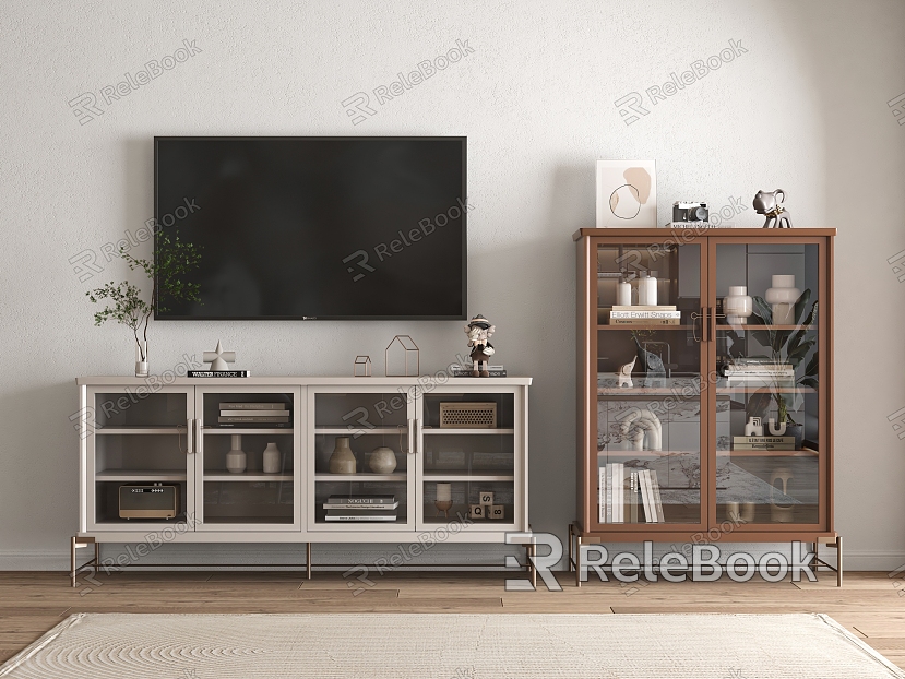 Modern TV Cabinet Storage Cabinet Sideboard model