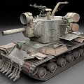 kv2 tank Soviet tank heavy tank vintage tank 3d model