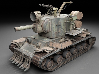 kv2 tank Soviet tank heavy tank vintage tank 3d model