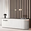 Modern reception desk chandelier table lamp ornaments 3d model