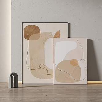 Simple abstract decorative painting 3d model