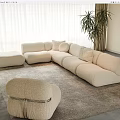 Modern Multiplayer Sofa Minotti Multiplayer Sofa Single Sofa Multiplayer Sofa 3d model