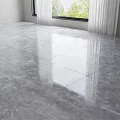 Gray Marble Pattern Floor Tiles With Smooth Reflective Surface In Bright Room With Window 3d model
