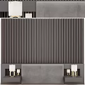 Modern bedside background wall 3d model