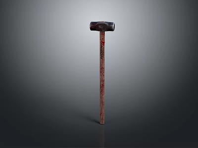 Household Hammer With Wooden Handle And Metal Head For Daily Use 3d model