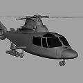 Military Helicopter With Camouflage Paint And Weapons