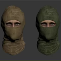 Brown and Green Balaclava Full Face Cover Tactical Headwear for Outdoor Use