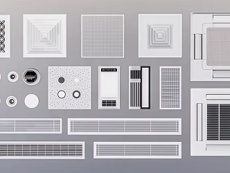 Modern air outlet air conditioner outlet air conditioner combination outlet air conditioner return new outlet 3d model