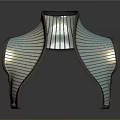 Modern Artistic Chair Design With Curved Biological Inspired Structure And Blue Green Accents