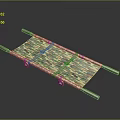Camouflage Fabric Stretcher With Metal Support Poles For Emergency Transport