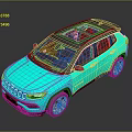 Turquoise SUV With Black Roof Sunroof And Sleek Modern Exterior Design