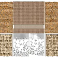Three-dimensional special-shaped wall decoration background modeling wall creative art square free fall parametric modeling gradient combination special-shaped modeling wall 3d model