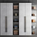Modern Wardrobe Design With Glass Doors Metal Handles And Hanging Clothes Storage