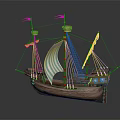 modern ship ancient ship ancient sailing ship ancient warship large ancient ship 3d model