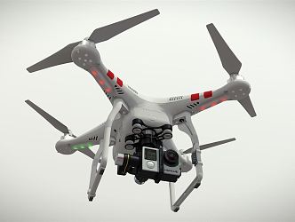 Modern UAV Dajiang UAV equipped with four axis aircraft 3d model