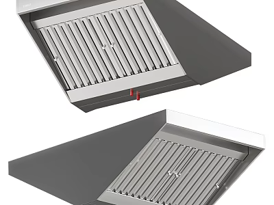 Modern Kitchen Range Hoods With Stainless Steel Grille Design For Home Use 3d model