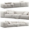 Living Divani Fabric Multiplayer Sofa 3d model