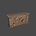 Vintage Wooden Display Cabinet Shelf with Multiple Drawers for Storage and Classic Design