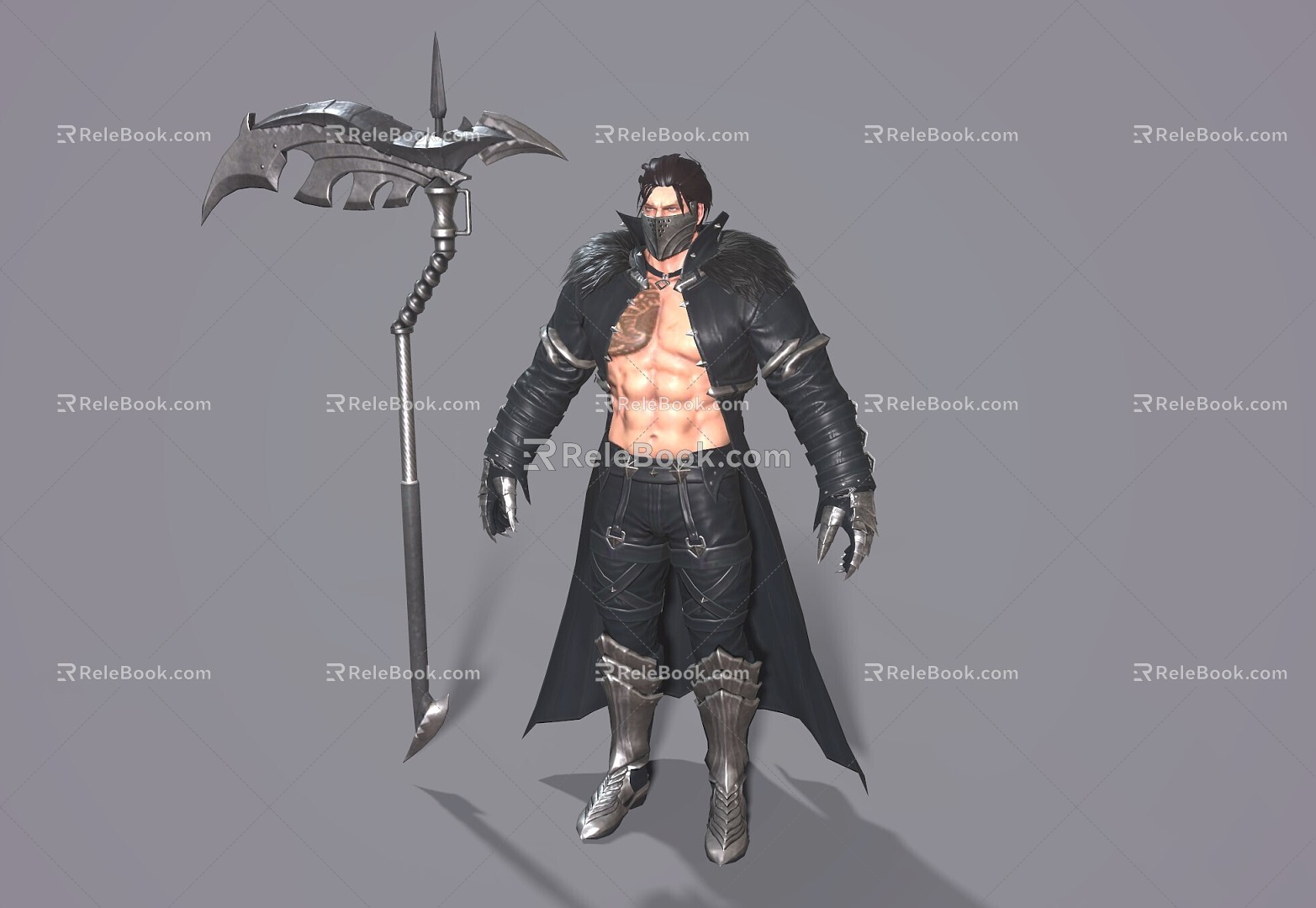 Male warrior man game character model