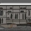 Modern Cloakroom 3d model