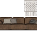 Modern Three-Seat Sofa 3d model