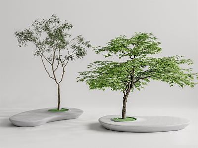 Modern Tree Pond Tree Pond Landscape Tree 3d model