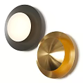 Modern Gold Metal Wall Light With Geometric Circular Design For Home Decor