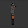 Orange And Gray Tactical Rifle With Modern Grip Stock And Barrel