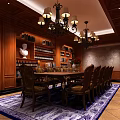 Elegant Wine Cellar With Wooden Wine Racks Dining Table Chairs And Chandelier