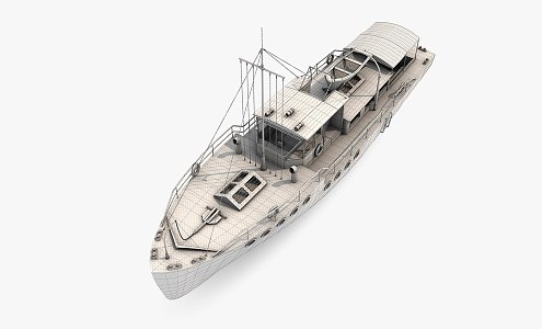 modern ship. 3d model