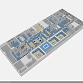Detailed Building Floor Plan With Multi Room Layout And Corridors Design 3d model