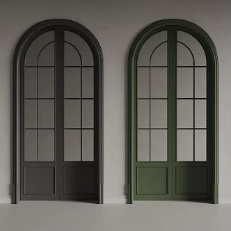 willisau modern arch double door 3d model