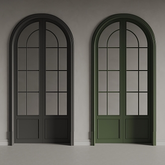 willisau modern arch double door 3d model