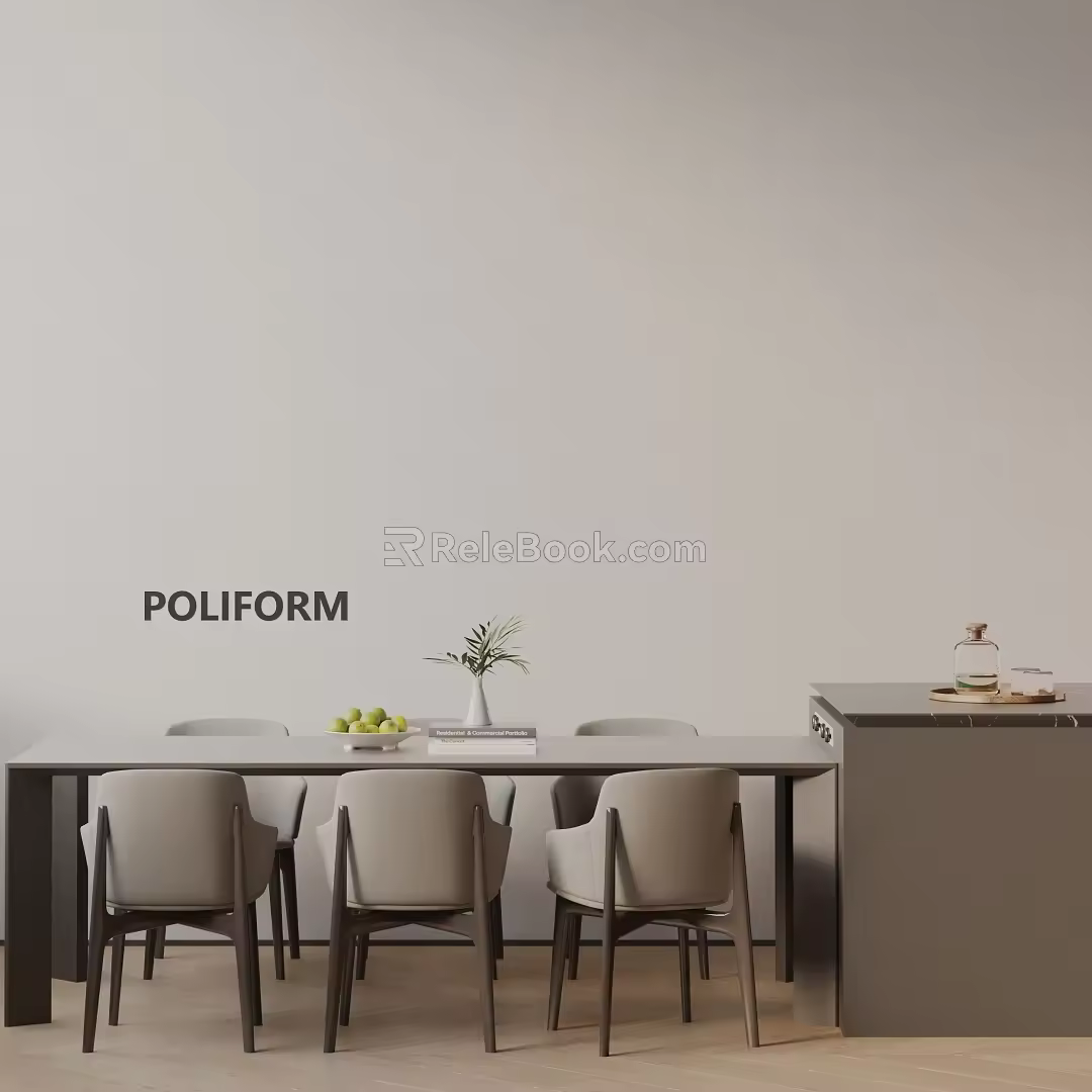 Modern table combination 3d model