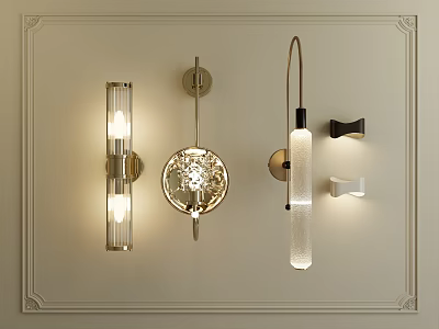 Stylish Modern Wall Lamps With Different Designs For Home Decoration 3d model