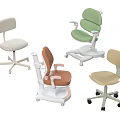 Modern Various Design Office Chairs With Swivel Wheels Armrests And Beige Green Brown Upholstery